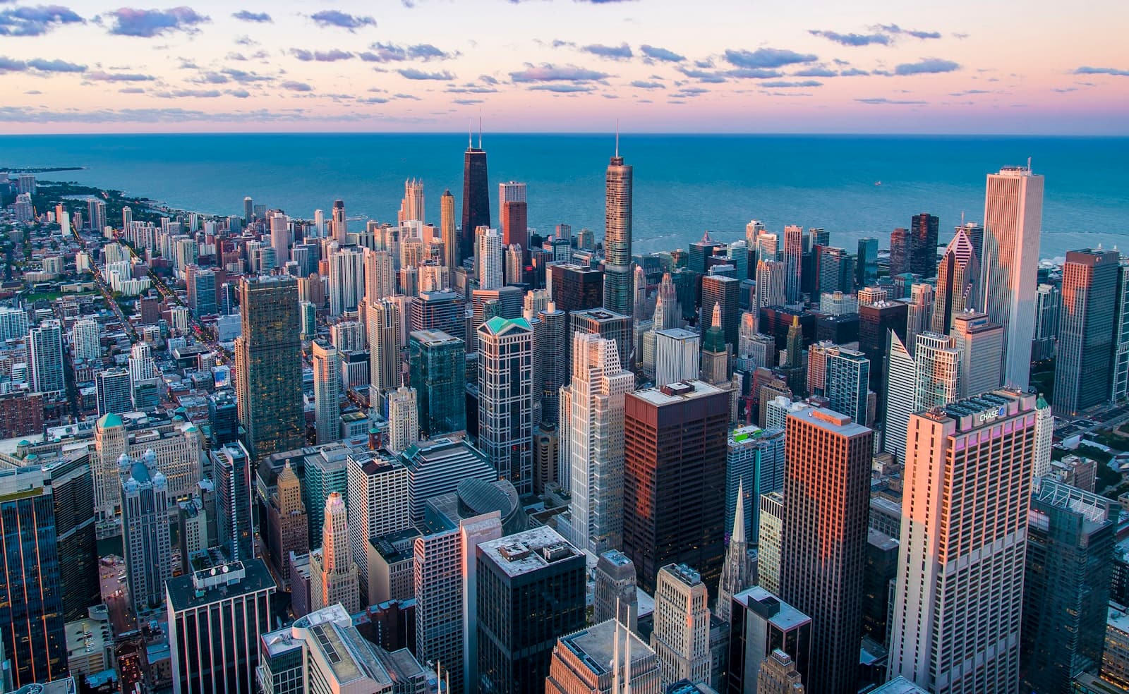 Chicago skyline at golden hour — the Chicago EA way